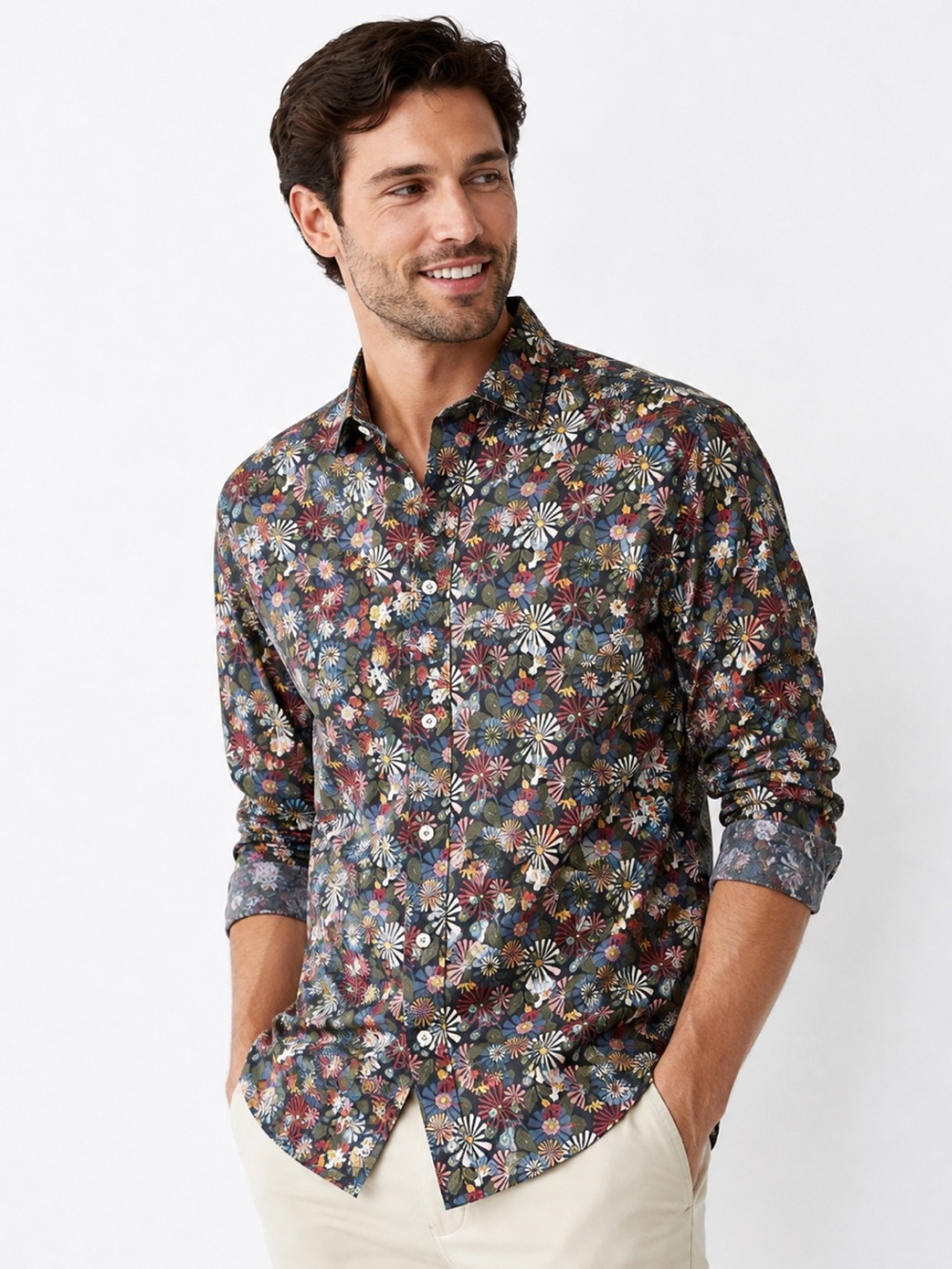 Le 31 Simons x Liberty of London Modern Fit Floral Shirt Men’s Medium 15.5 NWOT